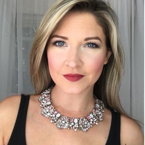 GUNMETAL RHINESTONE STATEMENT COLLAR NECKLACE-NEW - Picture 2 of 4